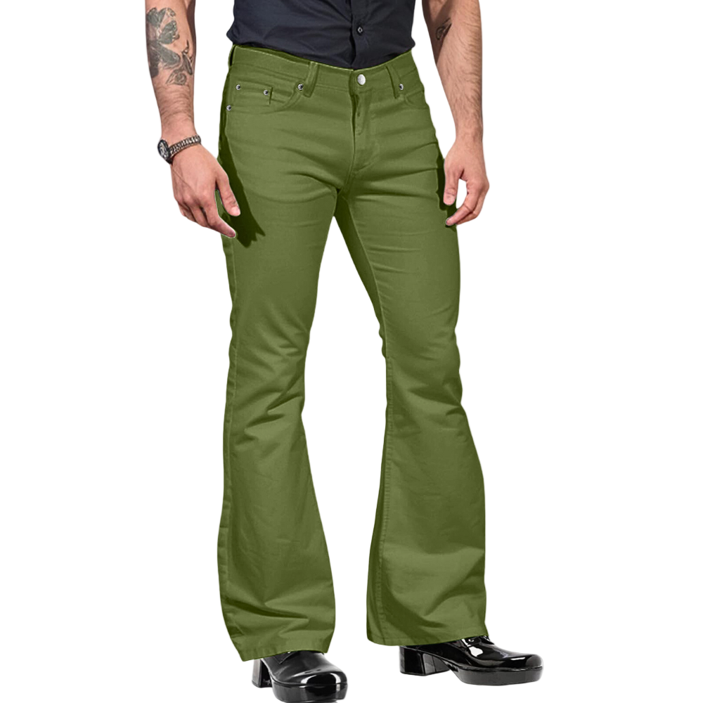 Mannen Retro Flare Broek Casual Stijl 0