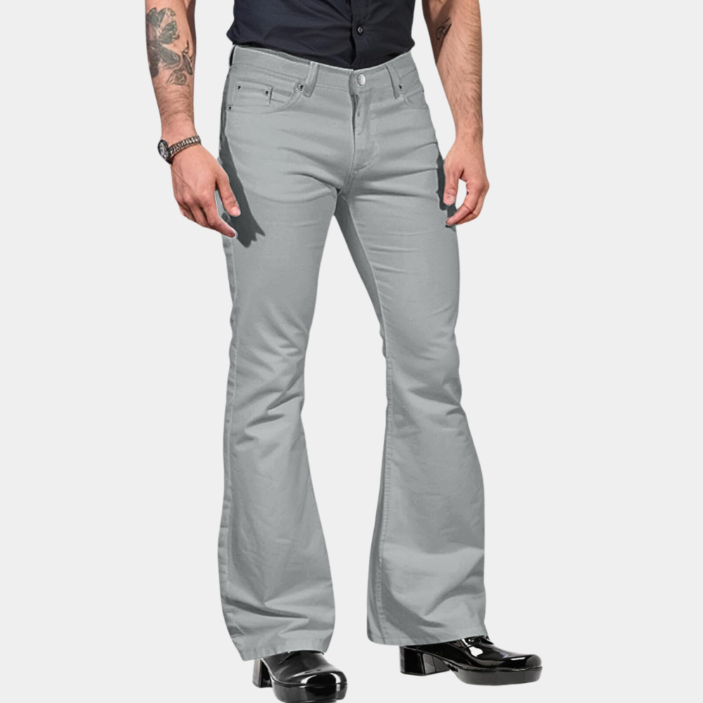 Mannen Retro Flare Broek Casual Stijl 2