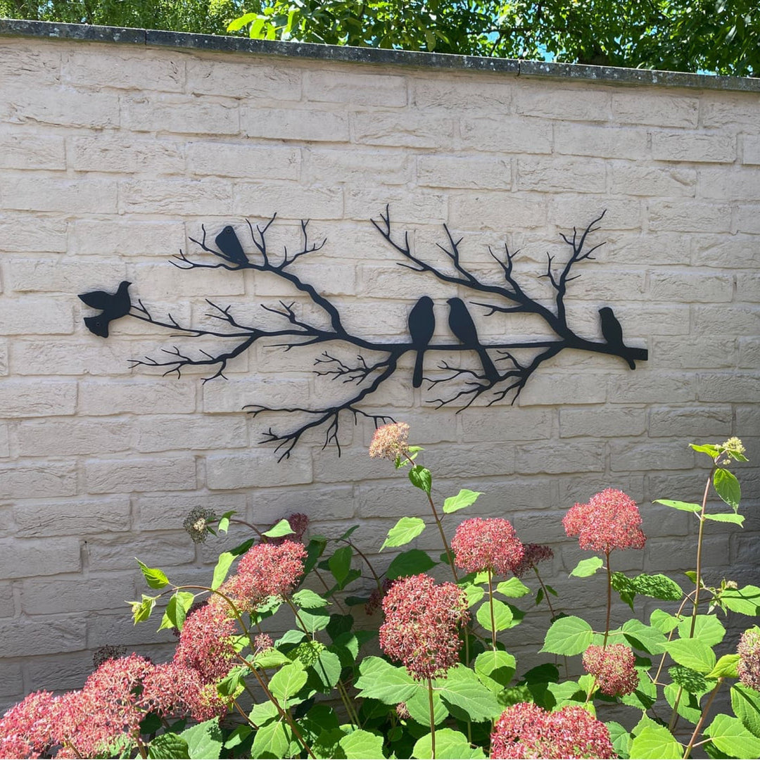 Metalen Wanddecoratie Vogels op Tak voor Interieur 3