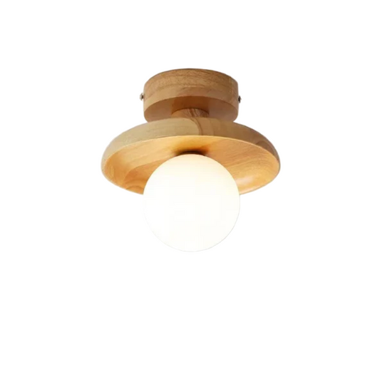 Moderne Houten Plafondlamp Bal