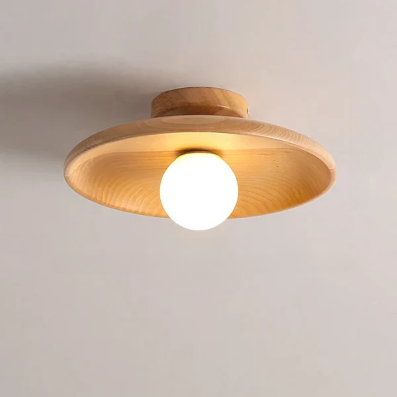 Moderne Houten Plafondlamp Bal 6