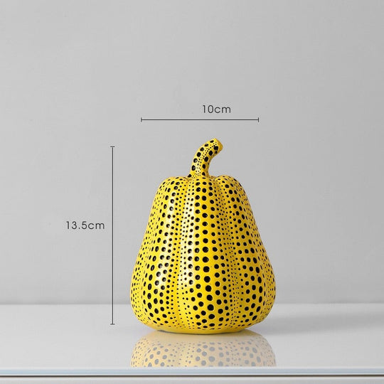 Moderne Pompoen Sculptuur in Kusama-Stijl 7