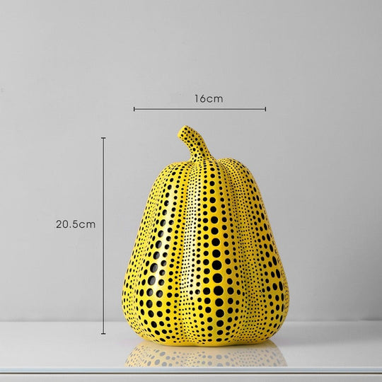 Moderne Pompoen Sculptuur in Kusama-Stijl 8