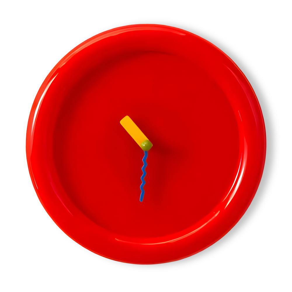 Moderne Wandklok 30 cm Kleurvol Design 0