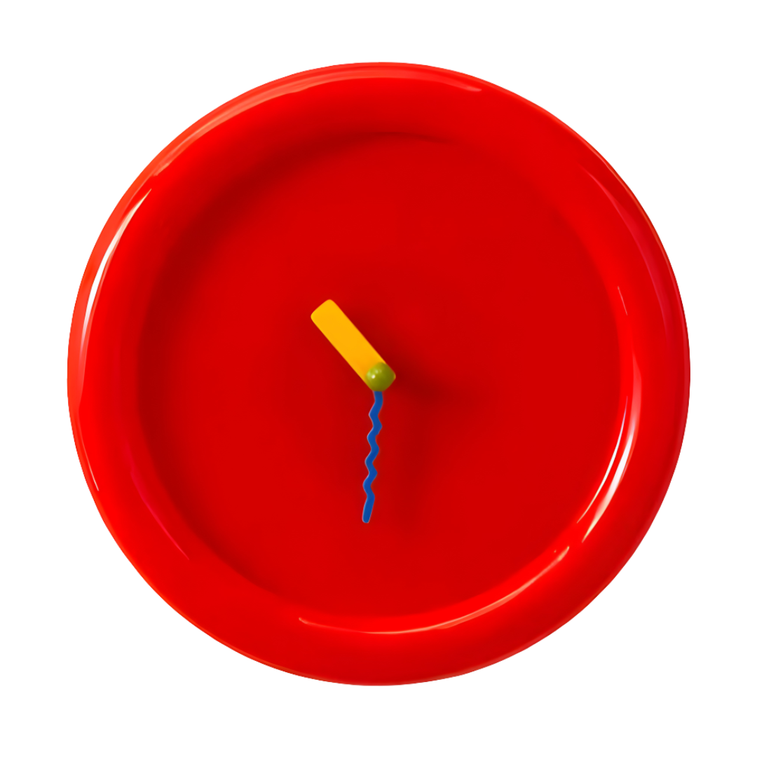 Moderne Wandklok 30 cm Kleurvol Design