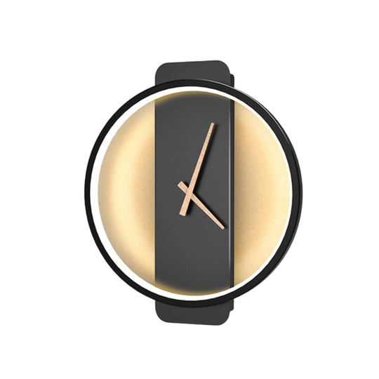 Moderne Wandklok met LED Verlichting