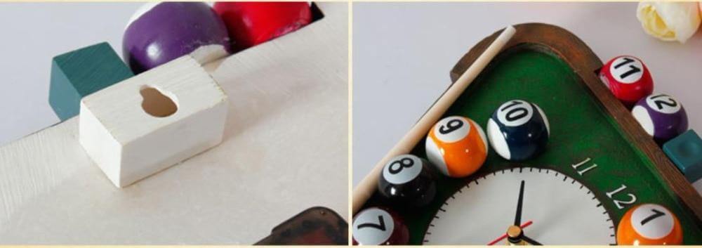 Moderne Wandklok voor Biljartliefhebbers 1