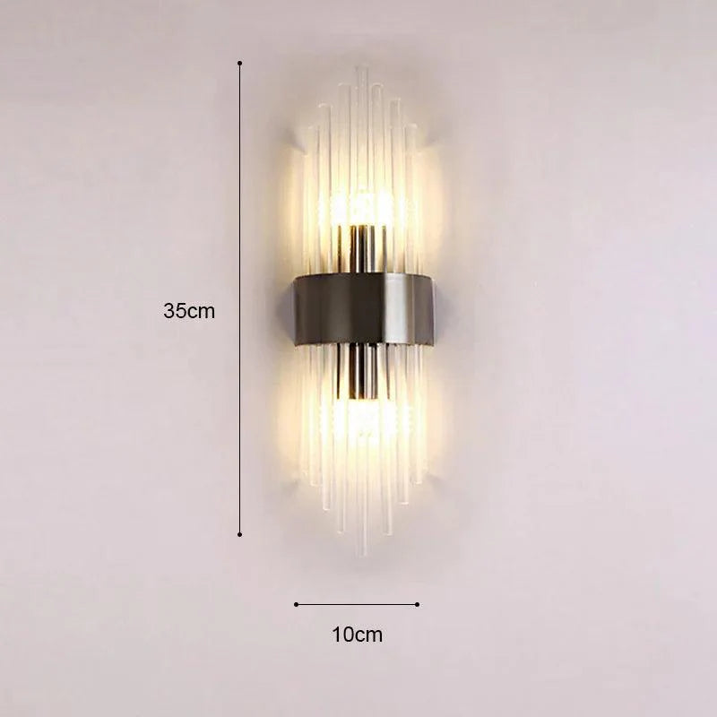 Moderne Wandlamp met Kristallen Accenten 11