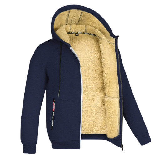 Heren Hoodie met Rits van Lamswol voor de Winter