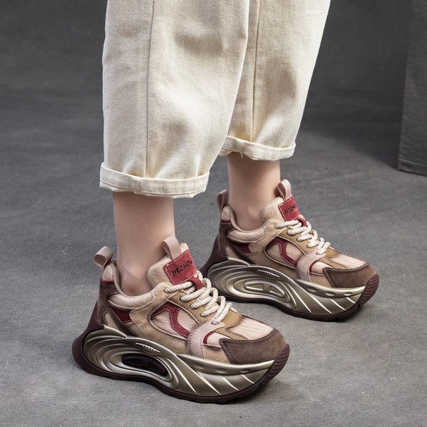 Dames Platte Schoenen met Platform en Gesplitste Band