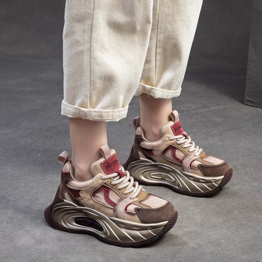 Dames Platte Schoenen met Platform en Gesplitste Band