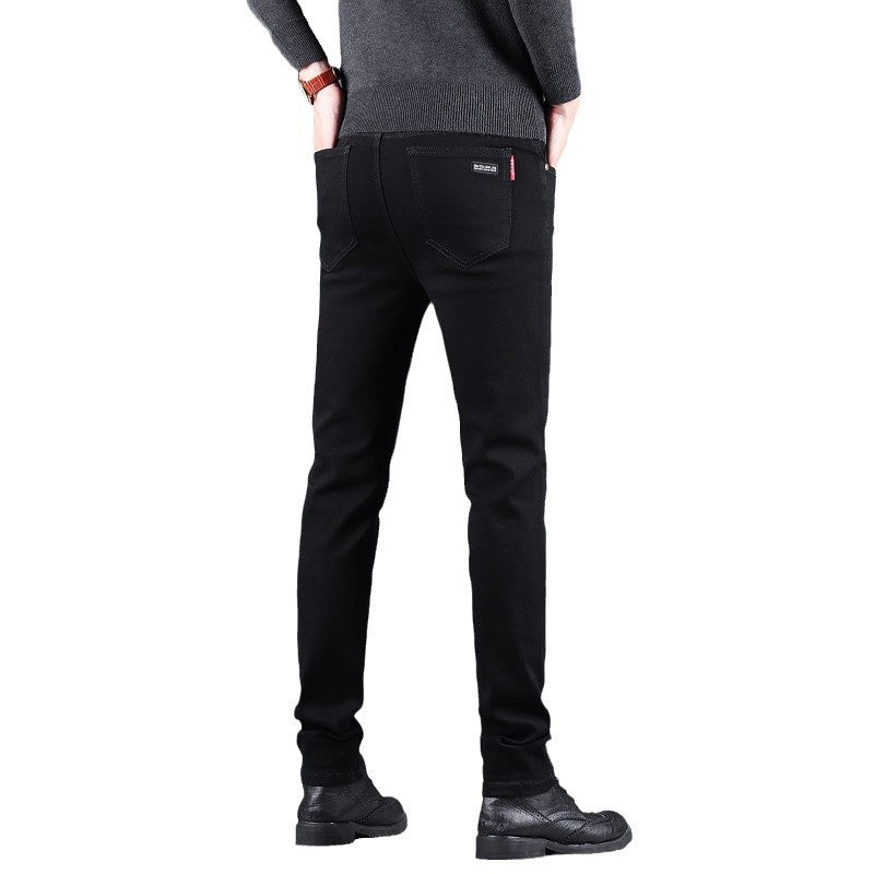 Heren Pure Zwart Slim Jeans