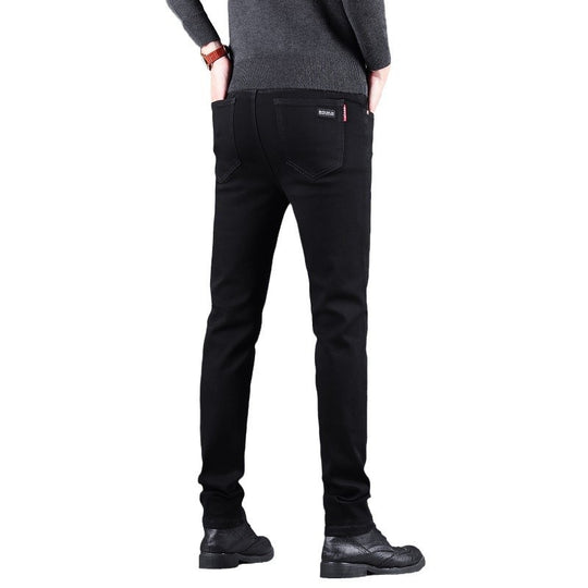 Heren Pure Zwart Slim Jeans
