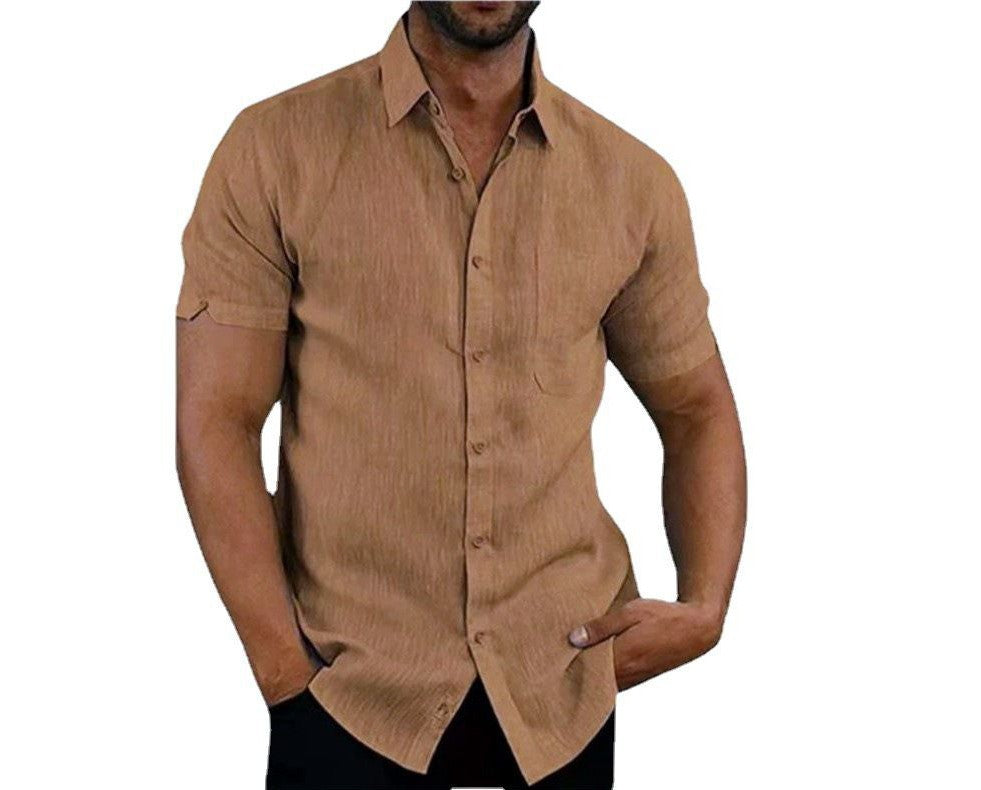 Casual linnen poloshirt voor heren