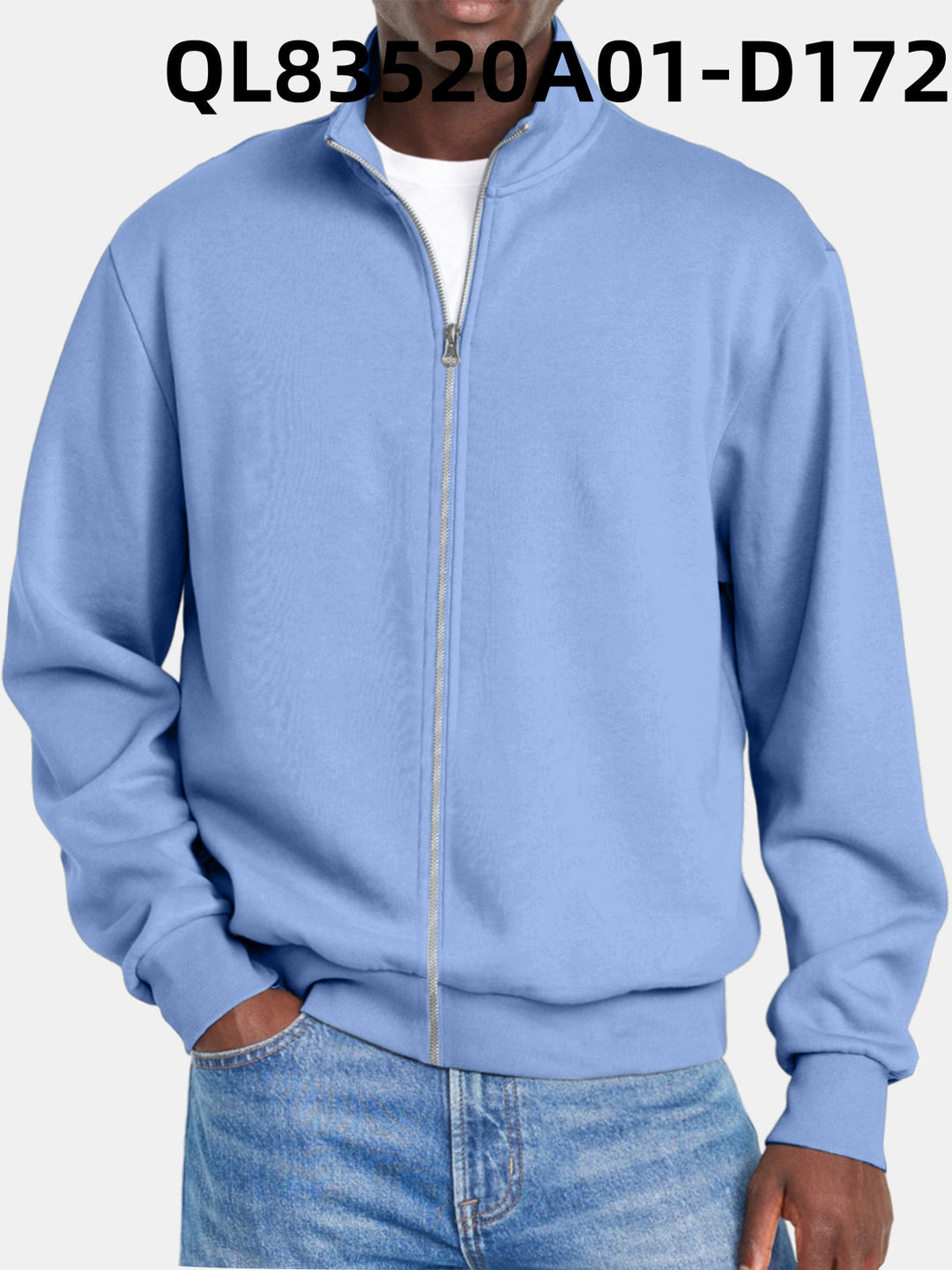 Heren Trui Met Volledige Rits Voor Alle Seizoenen