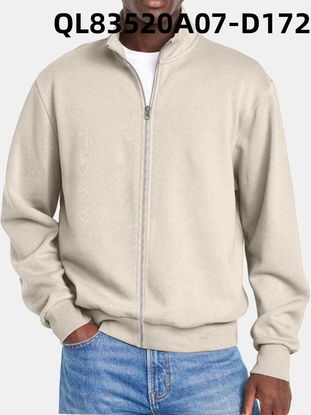 Heren Trui Met Volledige Rits Voor Alle Seizoenen