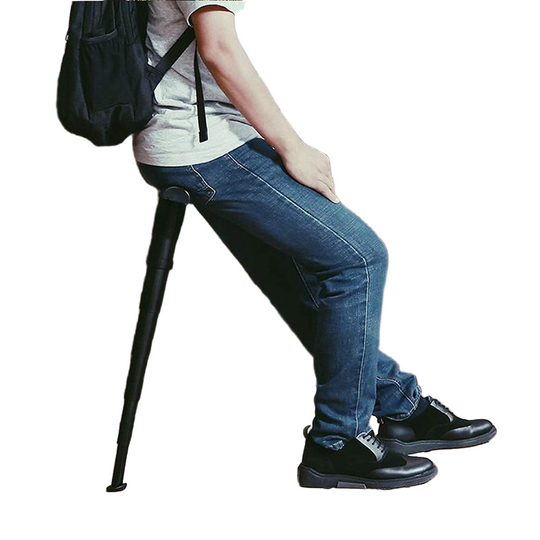 Opvouwbare Wandelstok met Mini Stoel voor Buitenactiviteiten