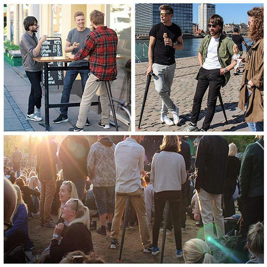 Opvouwbare Wandelstok met Mini Stoel voor Buitenactiviteiten 2