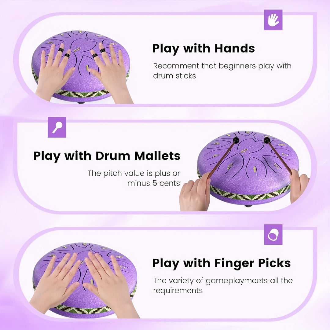 Outdoor Tuin Regentrommel 11-Toons Stalen Tongdrum 4