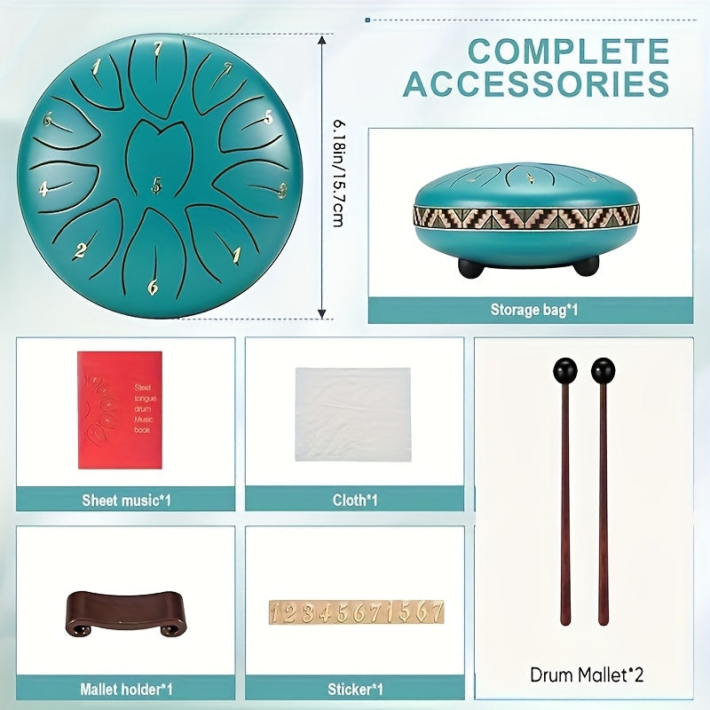 Outdoor Tuin Regentrommel 11-Toons Stalen Tongdrum 6