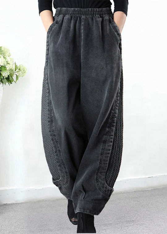 Plus Size Harem Denim Broek met Zakken 1