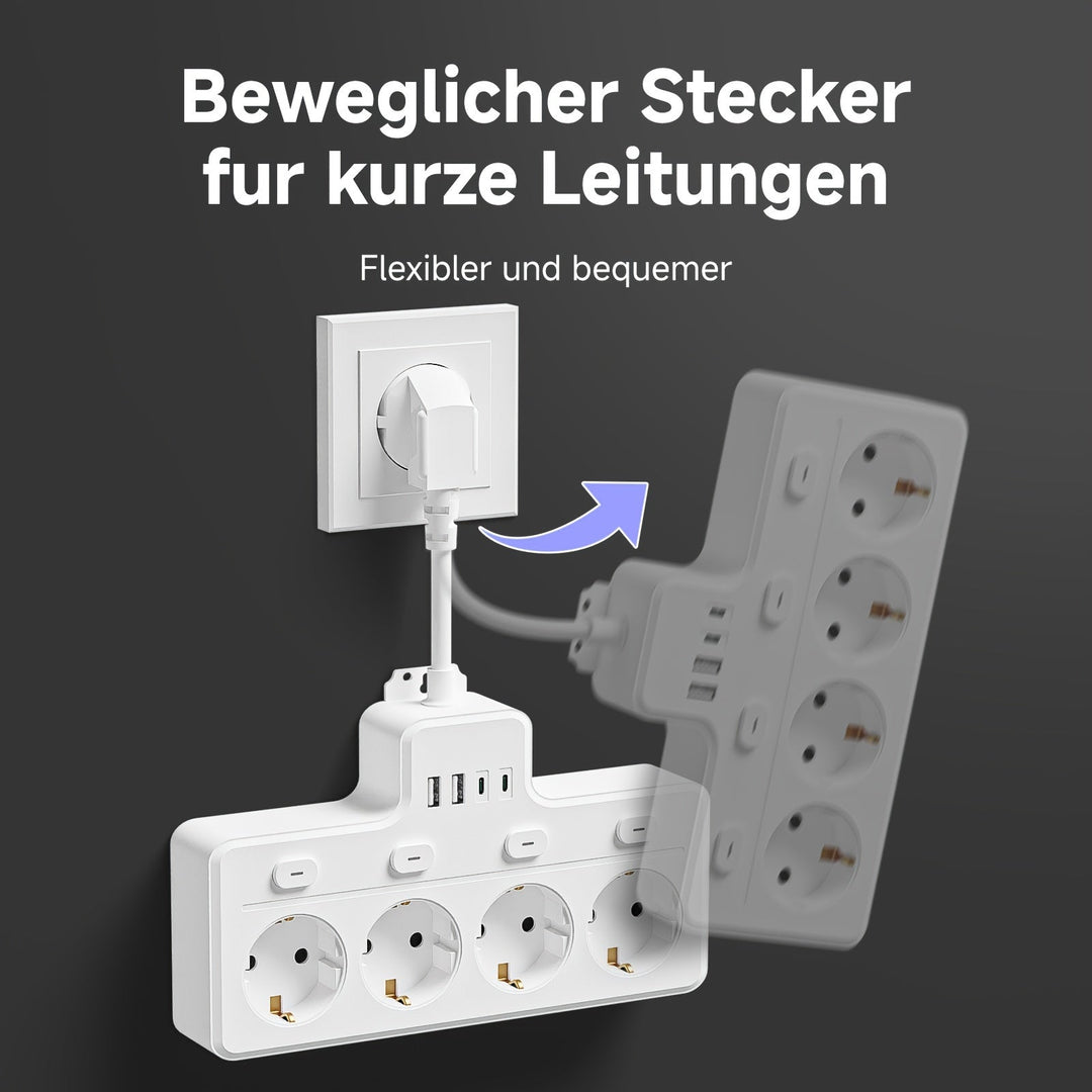 PowerHub 7-in-1 Stekkerdoos met USB en Type-C 7
