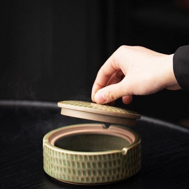 Retro Asbak met Deksel voor Binnen en Buiten 0