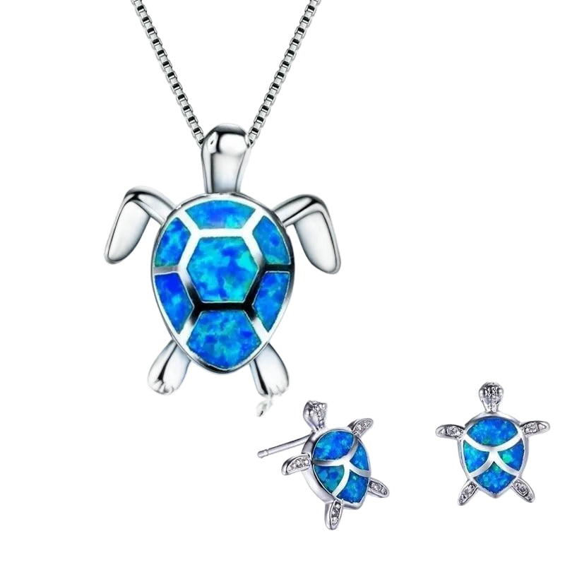 Schildpad Ketting en Oorbellen Set voor Dames 2
