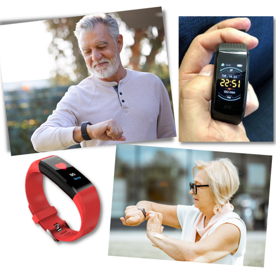 Senioren Smartwatch met Gezondheidsmonitor en Stappenteller 2
