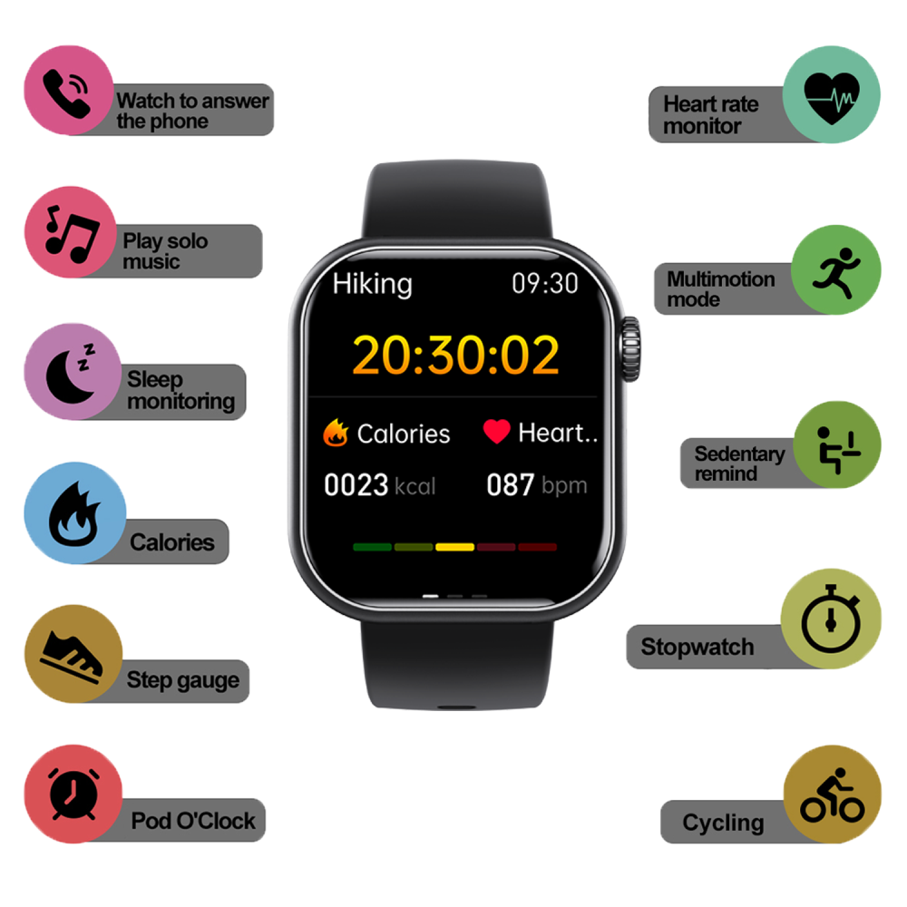 Smartwatch Met Fitnesstracker En Gezondheidsmonitor Modern Design 8