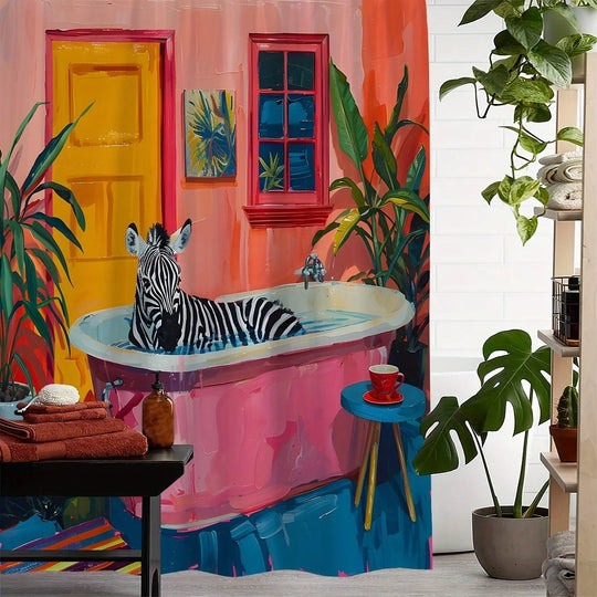 Tropisch Douchegordijn Zebra Design 2