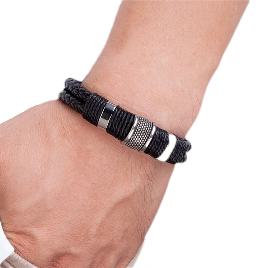 Geweven Leer Stijl Armband