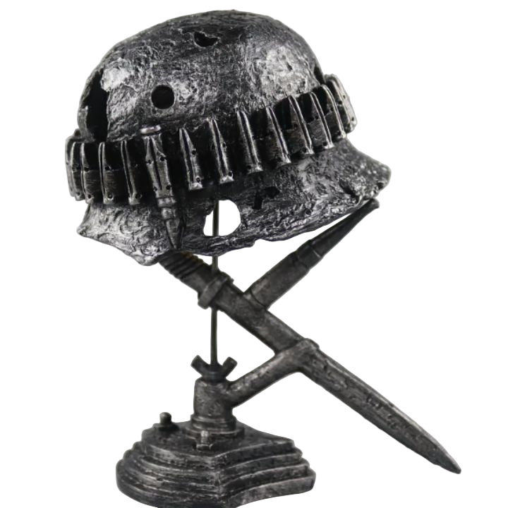 Vintage Tafellamp Helm Stalen Design 0