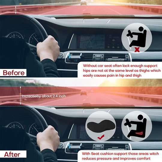 Volwassenen Auto Zitkussen met Lendensteun Ergonomisch Ontwerp 7