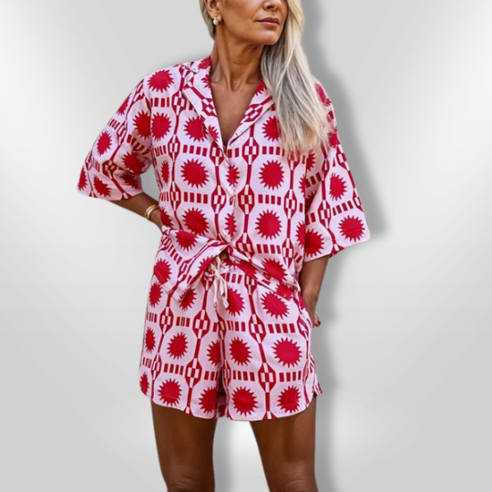 Vrouwen 2-Piece Zomer Outfit Luchtig Geometrisch 3
