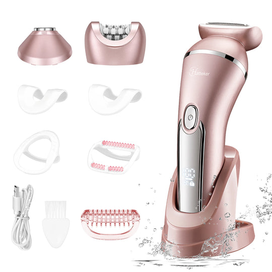 Vrouwen 3-in-1 Epilator Compact Scheerapparaat voor Gladde Huid en Bikinilijn 0