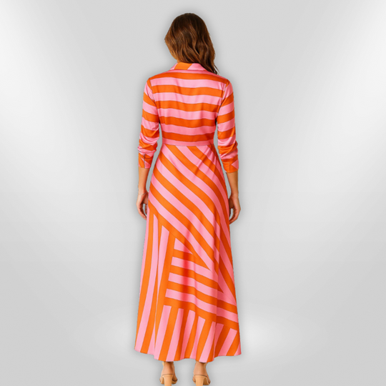 Vrouwen Cache-Cœur Jurk Met Gedurfde Print 2