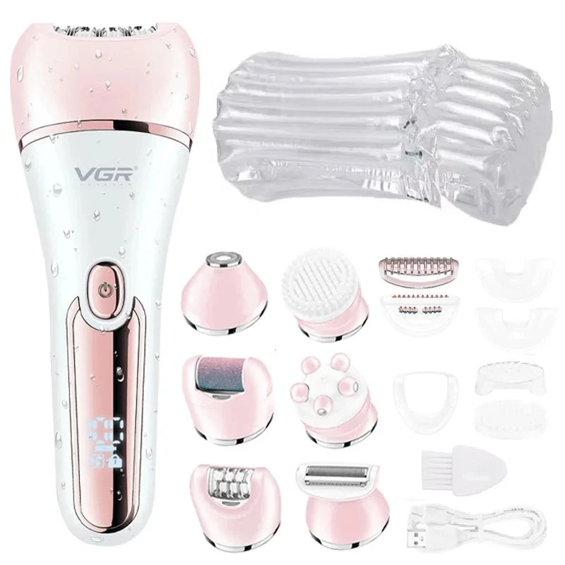 Vrouwen Epilator 6-in-1 Met Oplaadbare Batterij 6