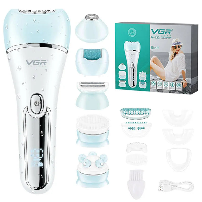 Vrouwen Epilator 6-in-1 Met Oplaadbare Batterij 7