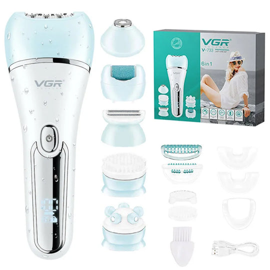 Vrouwen Epilator 6-in-1 Met Oplaadbare Batterij 7