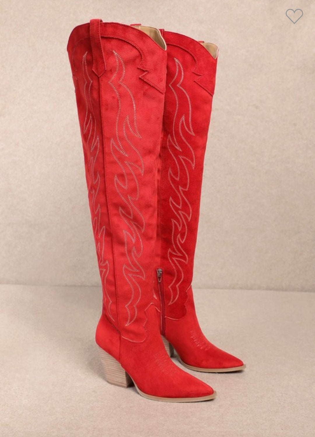 Vrouwen Knie Hoge Western Boots Leer 2