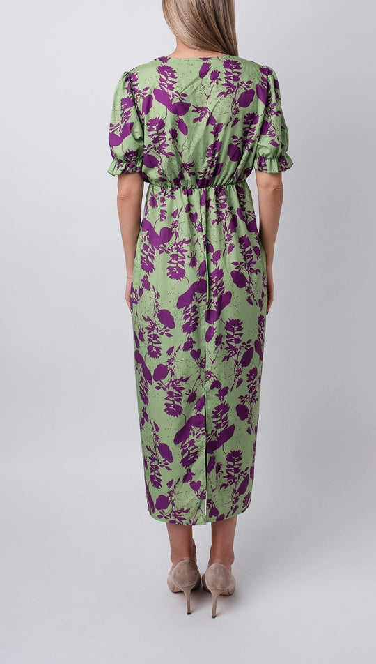 Vrouwen Korte Mouwen Geprinte Jurk Casual Stijl Katoenmix 2