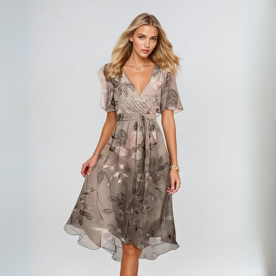 Vrouwen Korte Mouwen Jurk Elegante Polycotton Zomer Kleding Dames 2