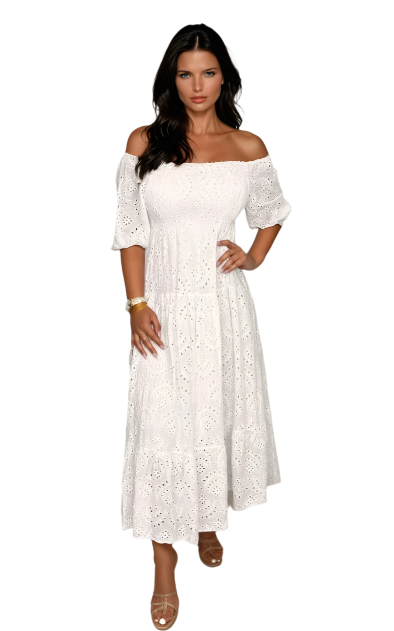 Vrouwen Lange Kanten Jurk Elegante Stijl 0