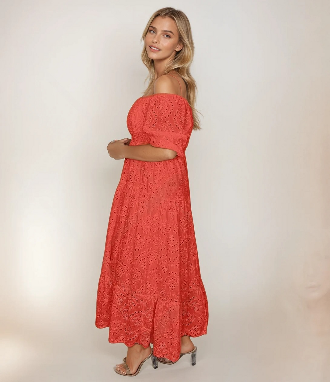 Vrouwen Lange Kanten Jurk Elegante Stijl 4