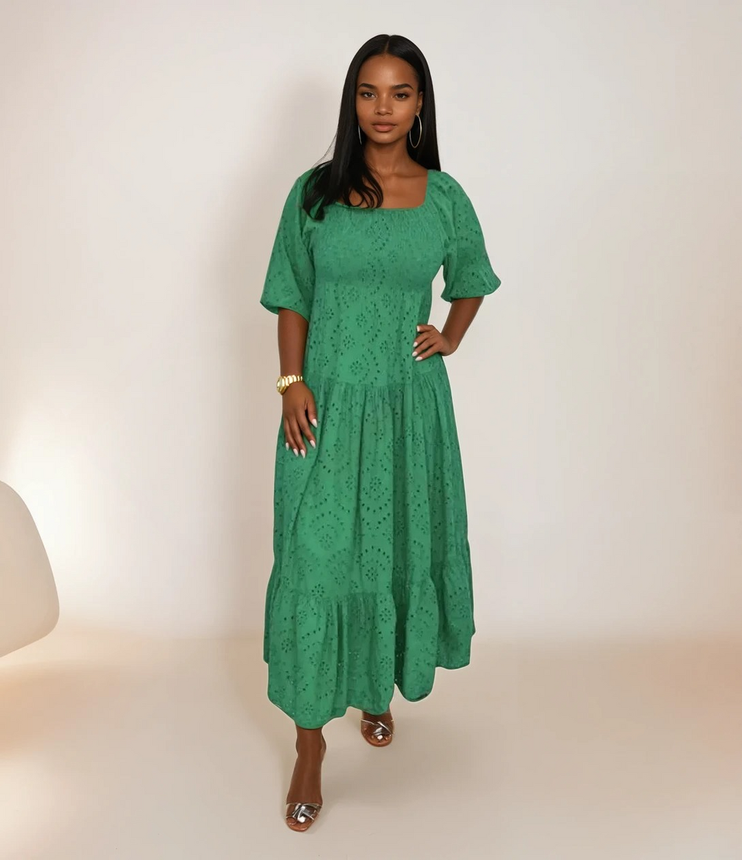 Vrouwen Lange Kanten Jurk Elegante Stijl 5