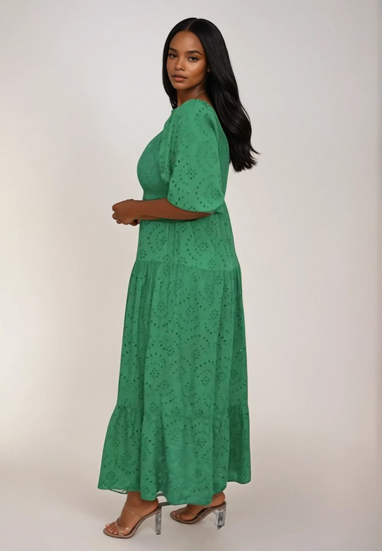 Vrouwen Lange Kanten Jurk Elegante Stijl 6