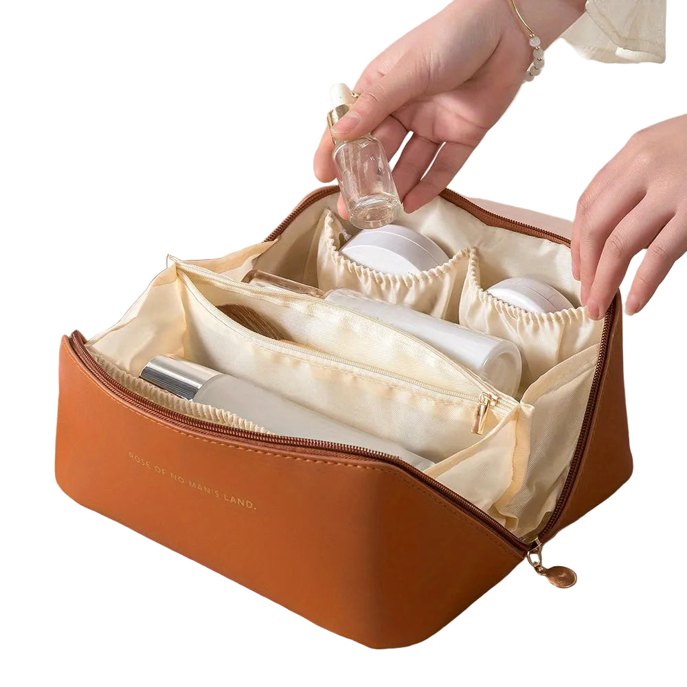 Vrouwen Make-up Organizer Met Ritssluiting Compact Design 4