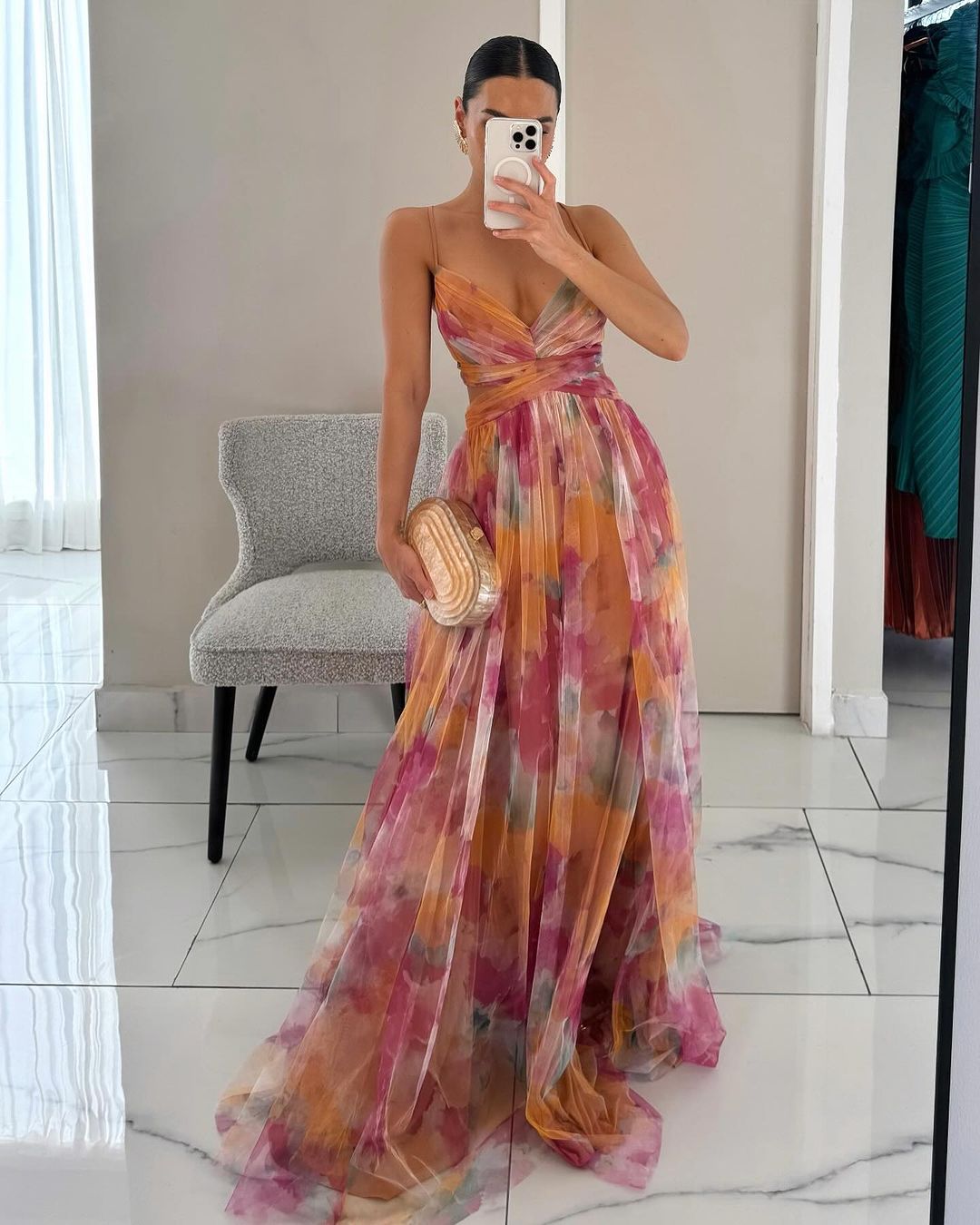 Vrouwen Maxi Jurk Bloemenpatroon Vloeiend 2