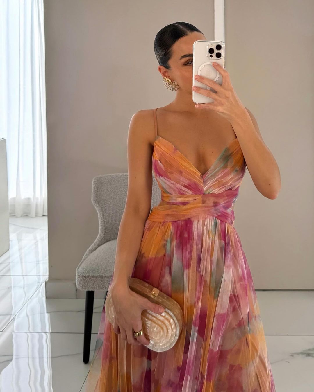 Vrouwen Maxi Jurk Bloemenpatroon Vloeiend 3